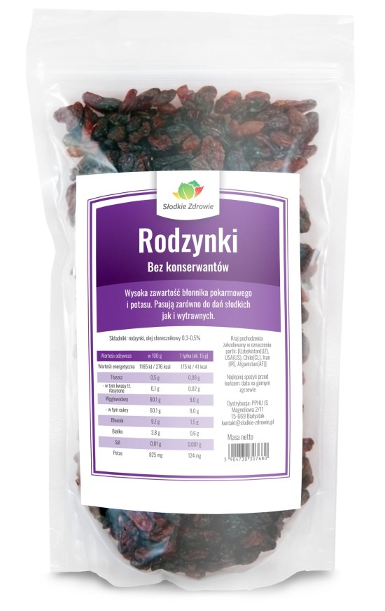Rodzynki - ciemne bez konserwantów - 1kg
